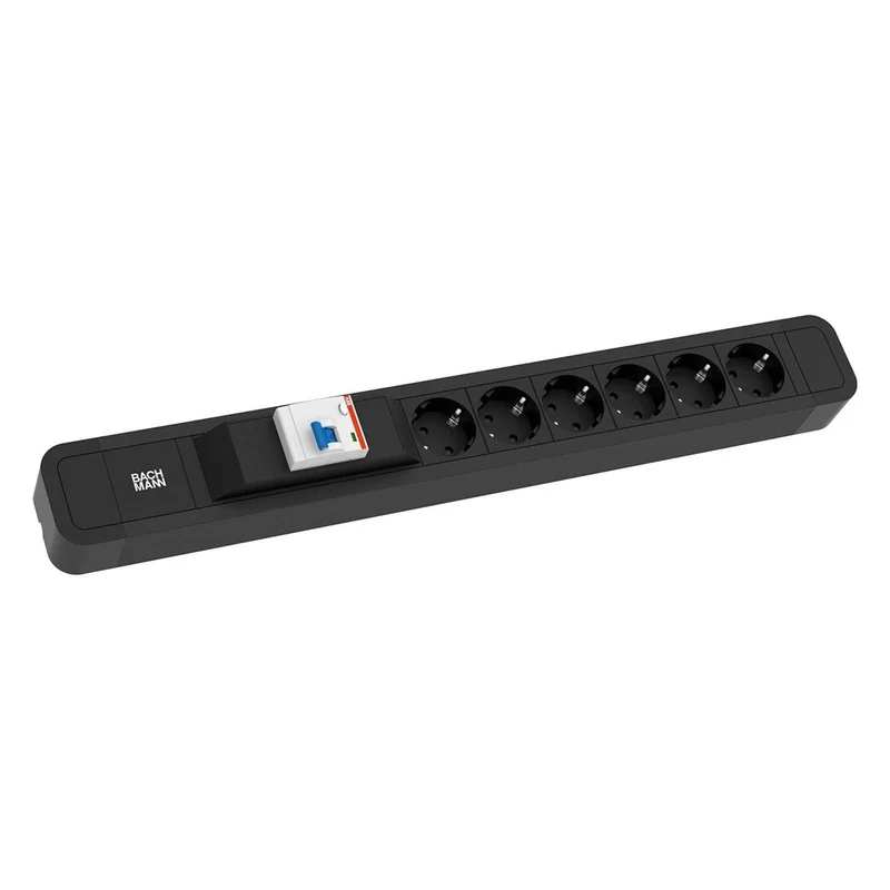 BACHMANN PRIMO 2 6xCEE7/3 Steckdosenleiste 1xFI Schalter