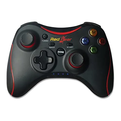 Redgear Pro Wireless Gamepad with 2.4GHz Wireless Technology, Integrated Dual Intensity Motor, Illuminated Keys for PC