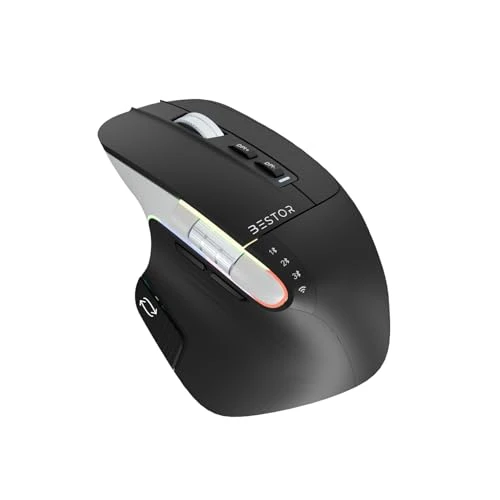 BESTOR Tri-Mode RGB Wireless Mouse (Without Dongle/Bluetooth Only)