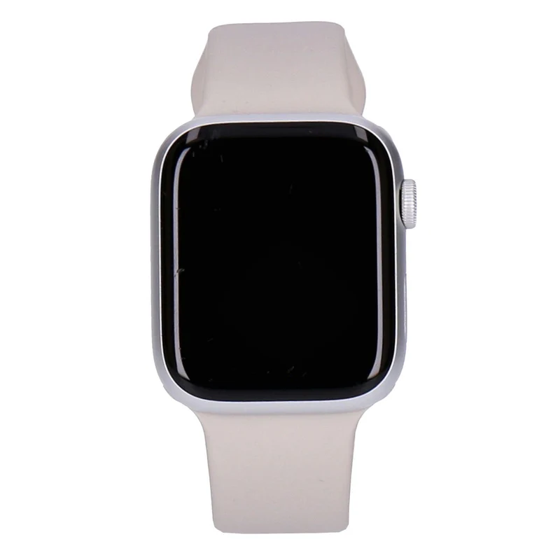 Apple Watch Series 9 45mm GPS + 4G Silber Aluminiumgehäuse mit Sportarmband Polarstern M/L