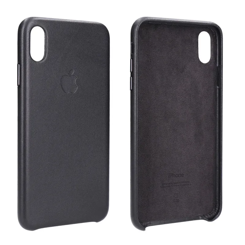 Apple Leder Case für iPhone Xs Max Schwarz