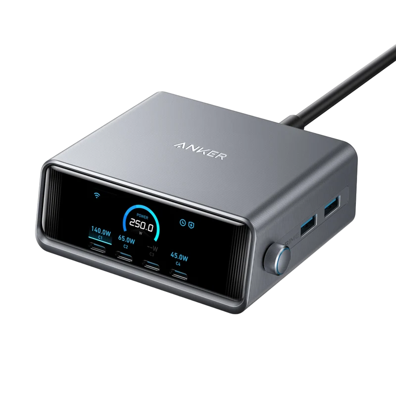 Anker Prime Charger (250W, 6 Ports, GaNPrime)