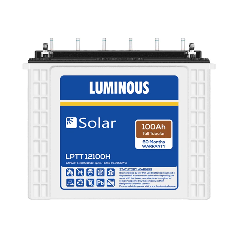 Luminous Solar 100 Ah Tubular Battery