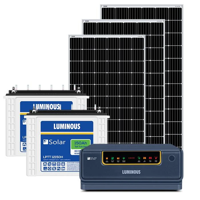 Luminous 1 kw off grid solar system for homes, with 8-10 Hours Backup