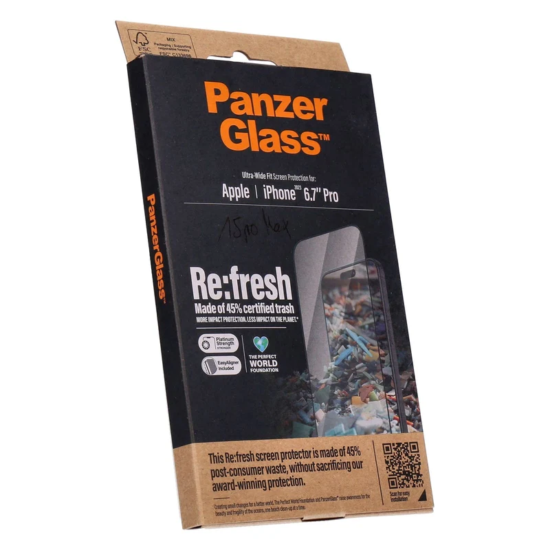 PanzerGlass Re:fresh iPhone 15 Pro Max Platinum Strength