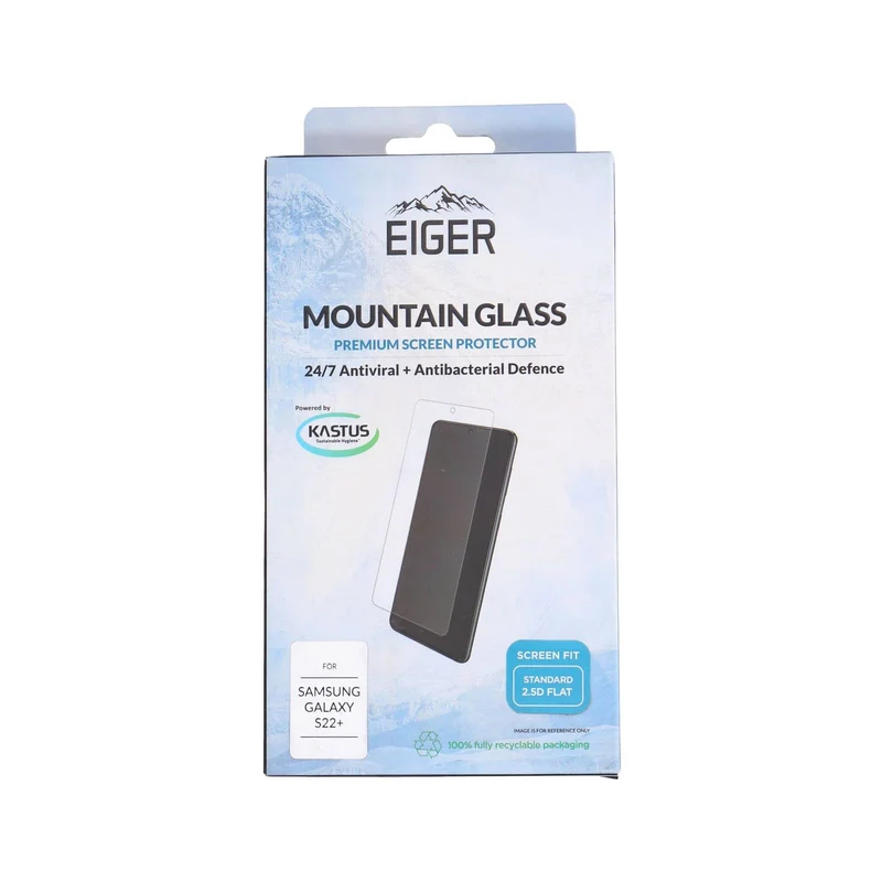 Eiger Mountain Glass Samsung Galaxy S22+ Displayschutz Standart 2.5D Flat