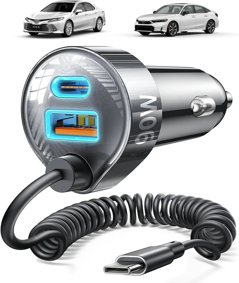 LISEN 90W KFZ Ladegerät für iPhone 17 16 15 Pro Max USB C Schnellladung, Superschnell für iPhone 17 16 KFZ Ladegerät USB C Adapter für iPhone 17e 16 15 Pro Max Plus Air, Samsung Galaxy S26 Ultra, Android, 36 Zoll