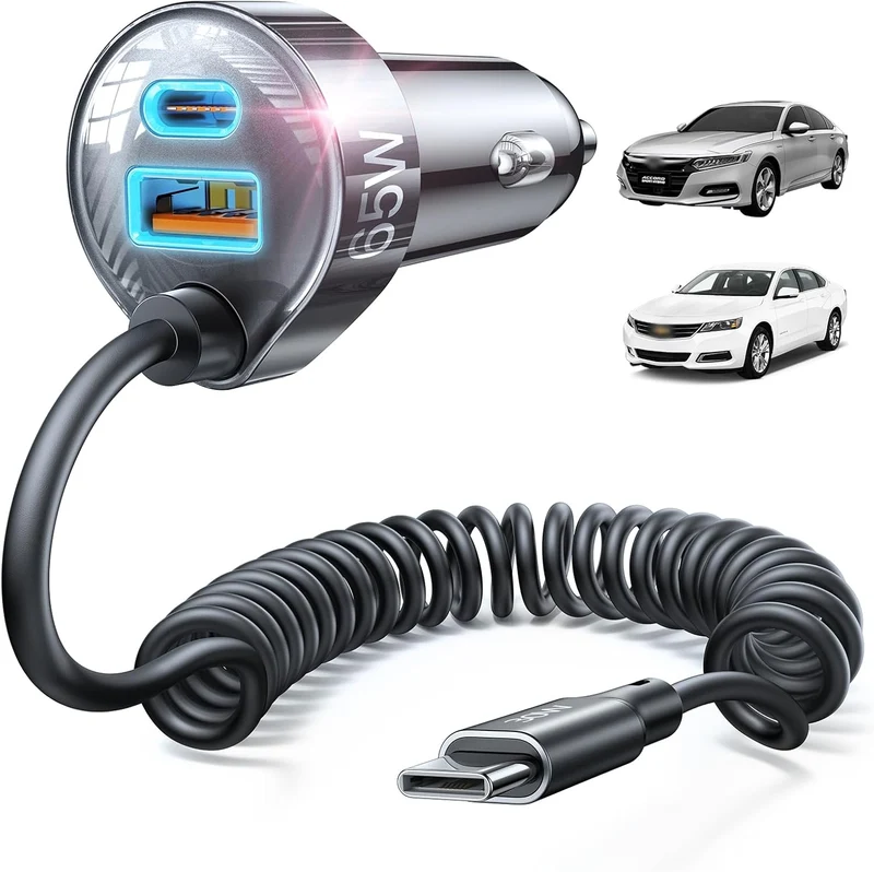 LISEN 65W Kfz-Ladegerät USB C Schnellladefunktion