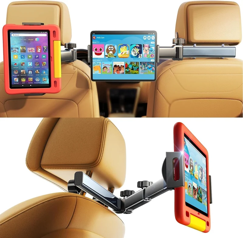 LISEN Tablet-Halterung Auto Rücksitz Ausziehbarer Arm Kopfstützenhalter Rutschfester Autohalter