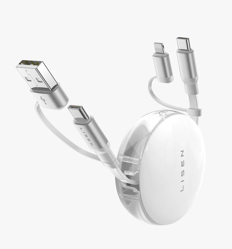 LISEN 3-in-1 einziehbares Ladekabel