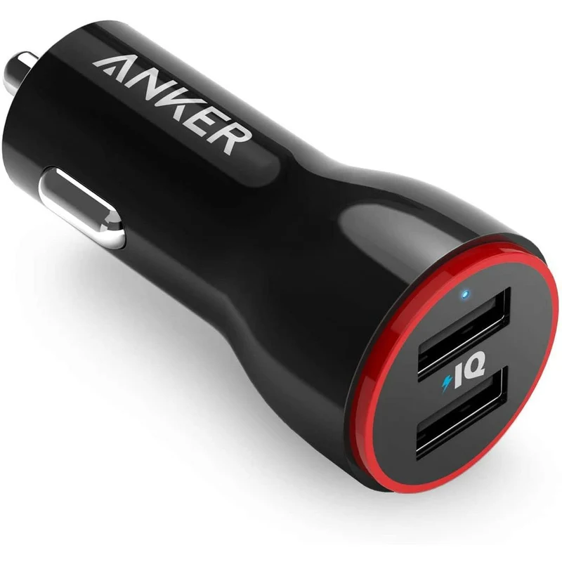 Anker 24W Dual USB Car Charger, PowerDrive 2 for iPhone X / 8/7 / 6s / Plus and More