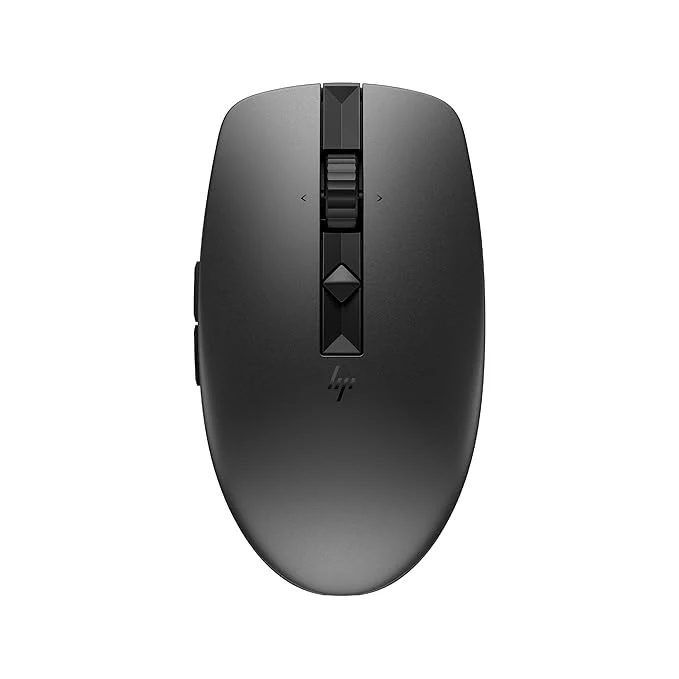 HP 710 Rechargeable Silent Mouse/6 programmable buttons/90-day Rechargeable Battery Life Track-On Glass Sensor