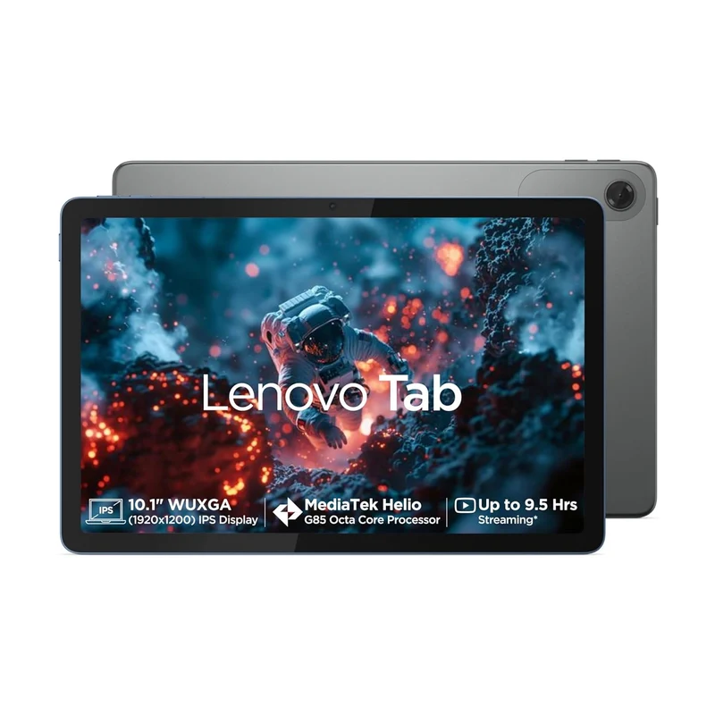 Lenovo Tab | 10.1" Display, 4G (LTE) + Wi-Fi (Calling)| 4 GB RAM+64 GB ROM (Expandable up to 1 TB), MediaTek Helio G85,Metal Body