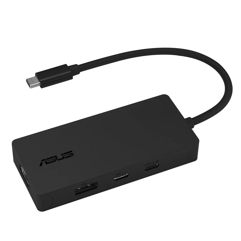 ASUS DC110, 4-in-1 USB-C Dock, with 4K@60Hz HDMI 2.1, USB-A & USB-C Ports,Type-C 3.0 100W PD Charging,Braided Cable – Compact Multiport Hub for All Type C Devices- MacBook,Laptop,Black,2 Year Warranty