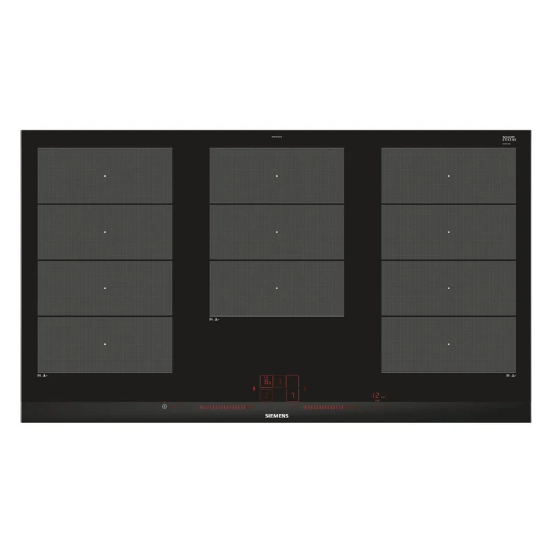 Siemens iQ700 EX975LXC1E Induktionskochfeld 90cm Integriert Zonen-5 Zonen Schwarz, Edelstahl