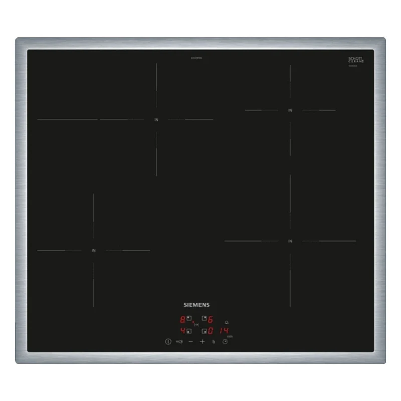 Siemens iQ300 EH645BFB6E Induktionskochfeld integriert 60cm 4 Zonen Schwarz, Edelstahl