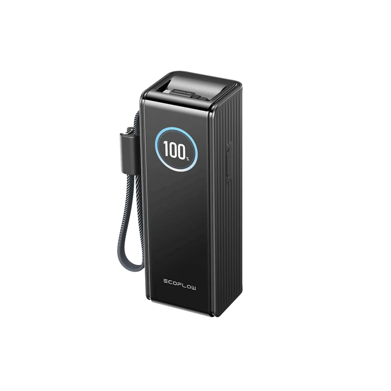 Banco de energía EcoFlow RAPID (25 000 mAh, 170 W, cables integrados y retráctiles de 100 W)