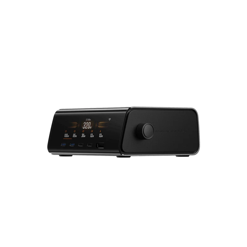 Cargador de escritorio EcoFlow RAPID Pro (320 W, 5 puertos, GaN)
