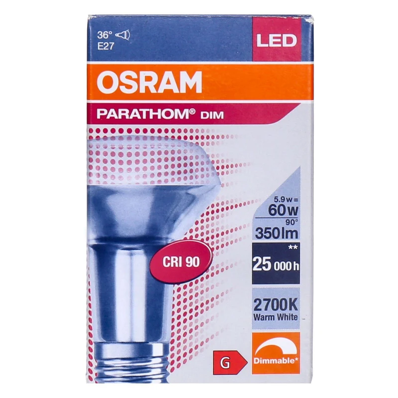 Osram Parathom LED-Spot E27 R63 5.9W 350lm 36D - 927 Extra Warmweiß | Höchste Farbwiedergabe