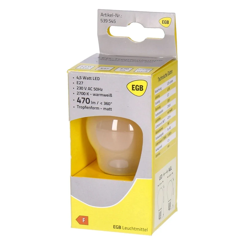 EGB Tropfen 4,5W matt E27