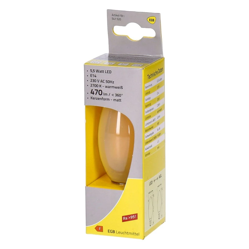 EGB Kerze 5,5W matt E14 470lm
