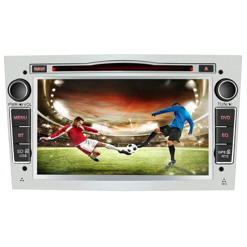 AWESAFE Radio Coche 7 Pulgadas con Pantalla Táctil 2 DIN para Opel, Opel Autoradio con Bluetooth/GPS/FM/RDS/CD DVD/USB/SD, Apoyo Mandos Volante, Mirrorlink y Aparcamiento (Plata)