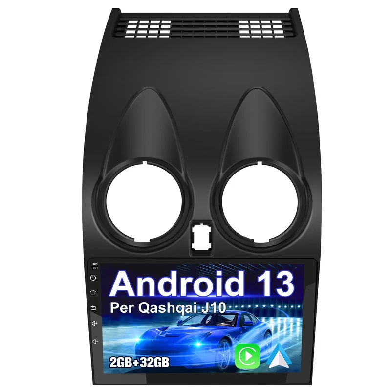 AWESAFE Autoradio Android 13 per Nissan Qashqai J10 (2G+32GB) 2006-2013 con CarPlay Android Auto MirrorLink Bluetooth FM RDS Comandi al Volante WIFI GPS Navigatore