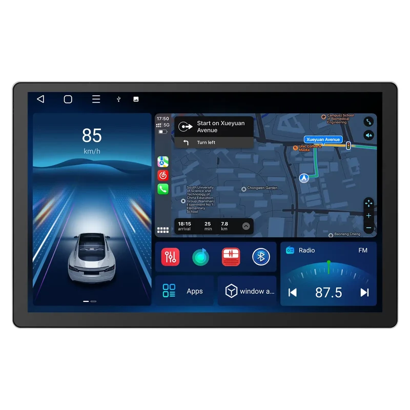 AWESAFE Touch Screen Car Radio Stereo with Wireless CarPlay & Android Auto for Jeep Wrangler JK C 2005-2018