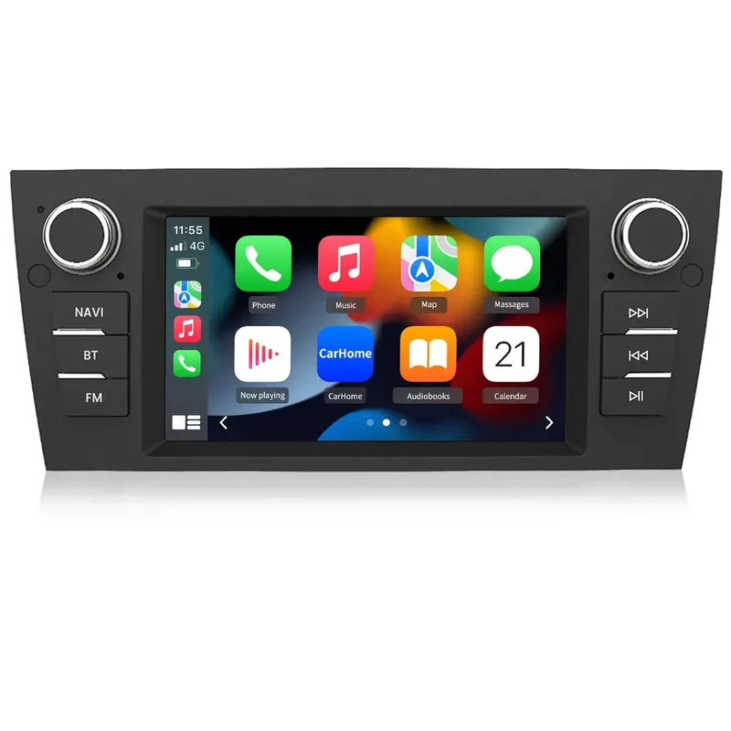 AWESAFE Android Autoradio für BMW E90 E91 E92 E93 (2005-2011) Android 12 Radio mit CarPlay/Android Auto GPS Navi Lenkradsteuerung DSP FM-Radio Bluetooth WiFi