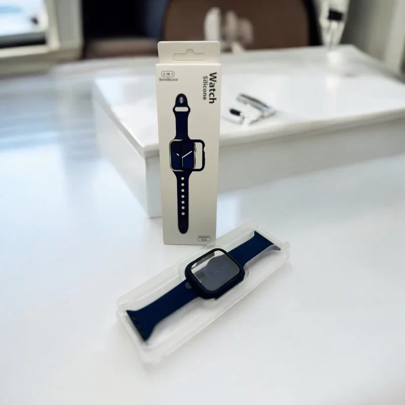 Watch Silicon 2 IN 1 Band&Case For Apple Watch (41m/blue)