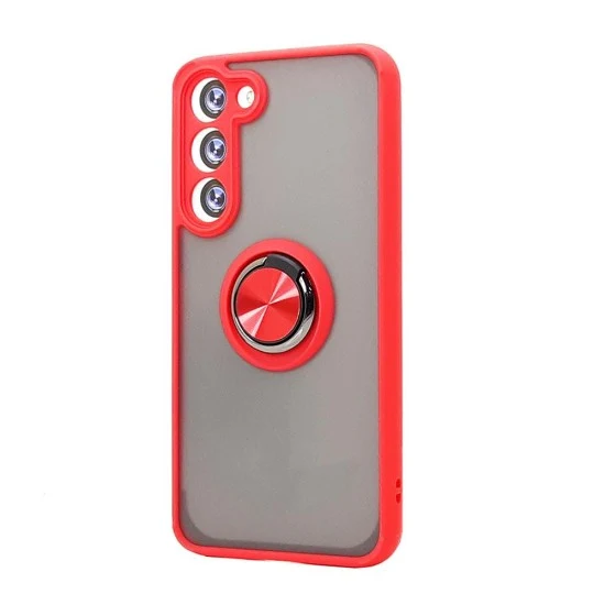 TPU Case w/ Magnetic Ring for Samsung S25 (red)