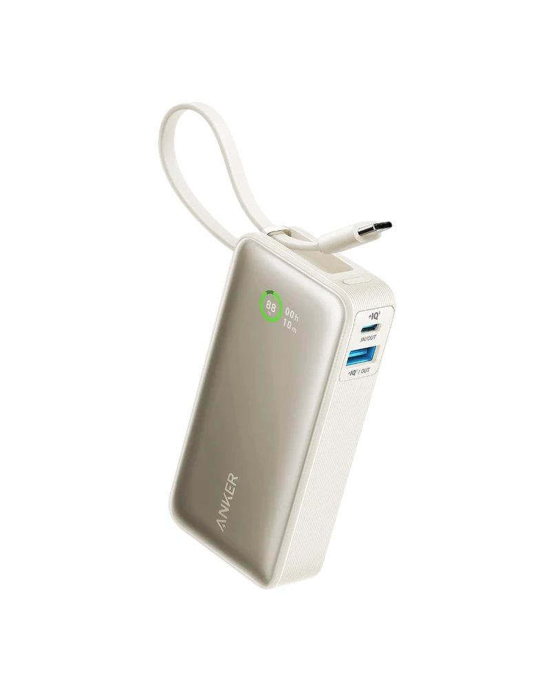 Anker Nano Power Bank (30W, Built-In USB-C Cable)