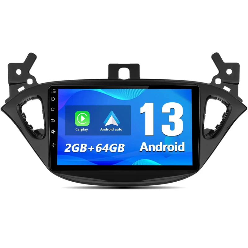 AWESAFE Radio Auto Android 15 2 GB + 64 GB Pentru Opel Corsa E 2015–2019 / Opel Adam 2013–2016, CarPlay, Android Auto, Bluetooth, Wi-Fi, Navigație Și Comenzi Pe Volan