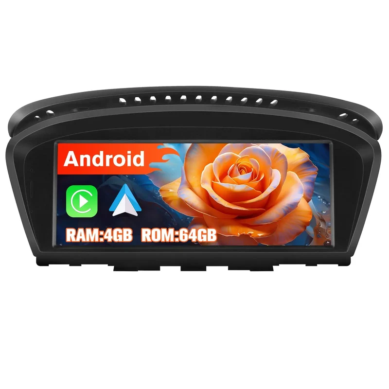 AWESAFE Radio Android pentru BMW E60, E61, E63, E64, E90, E91 și E92 cu sistem CCC, ecran tactil de 8,8", Octa-Core, 4 GB RAM + 64 GB ROM, compatibil cu sistemul original al vehiculului, Android Auto, CarPlay și Bluetooth