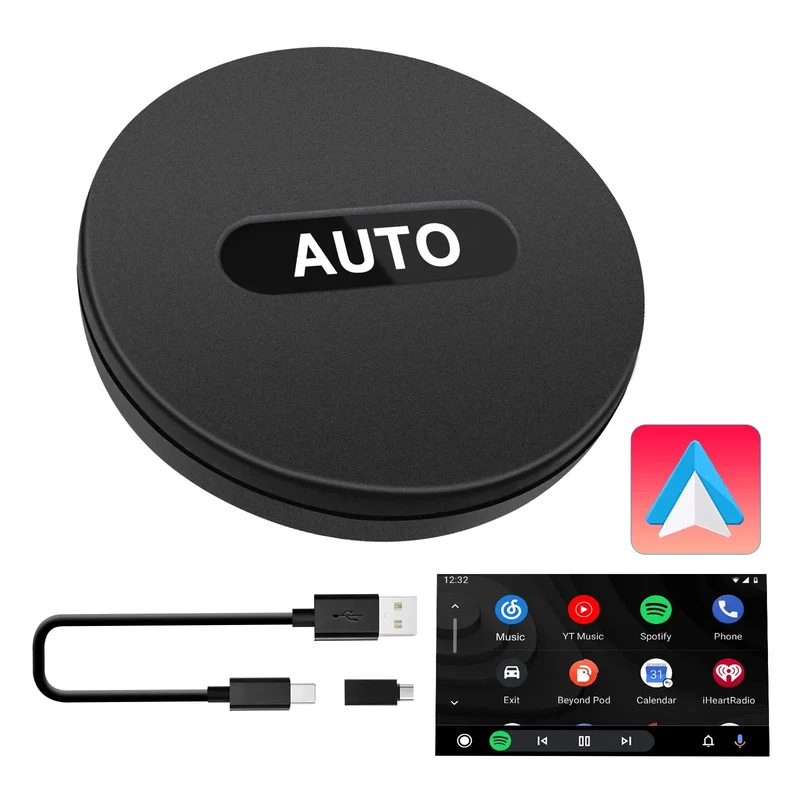 AWESAFE Adattatore Wireless Android Auto– Dongle di aggiornamento per Android Auto Wireless, necessario per auto con sistema Android Auto cablato di serie e smartphone Android