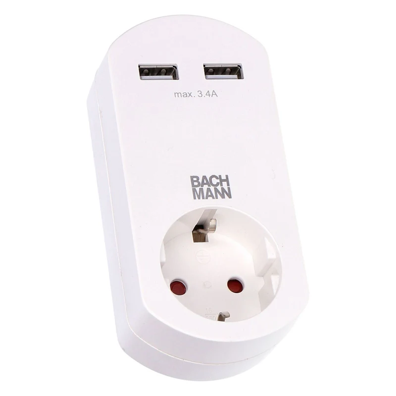 Bachmann SMART Adapter mit 2-fach USB-Charger