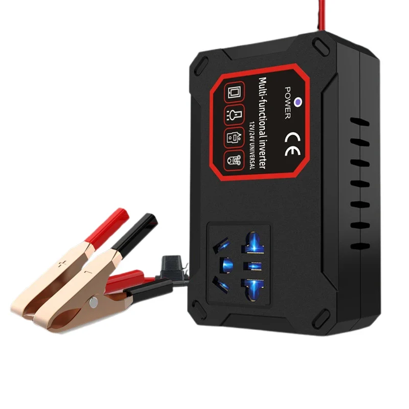 200W 12V/24V To 220V Converter Charger Adapter Universal Socket Portable Vehicle-mounted Home Auto Inverters Car Power Inverter