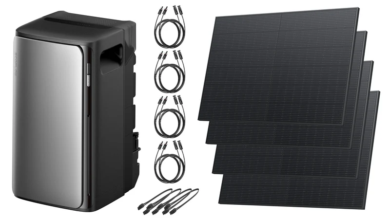 EcoFlow Balkonkraftwerk Set | STREAM Ultra Solarbatterie (1.92 kWh) / 600 W CH-Version | 1200 W AC Ausgang | 4 MPPT