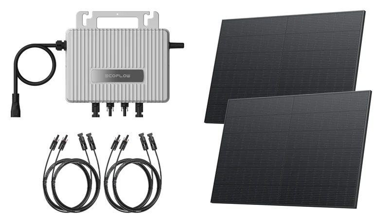 EcoFlow STREAM Balkonkraftwerk Starter-Set | 600 Watt Wechselrichter | 2 x 400 Watt Solarpanels | CH-Version