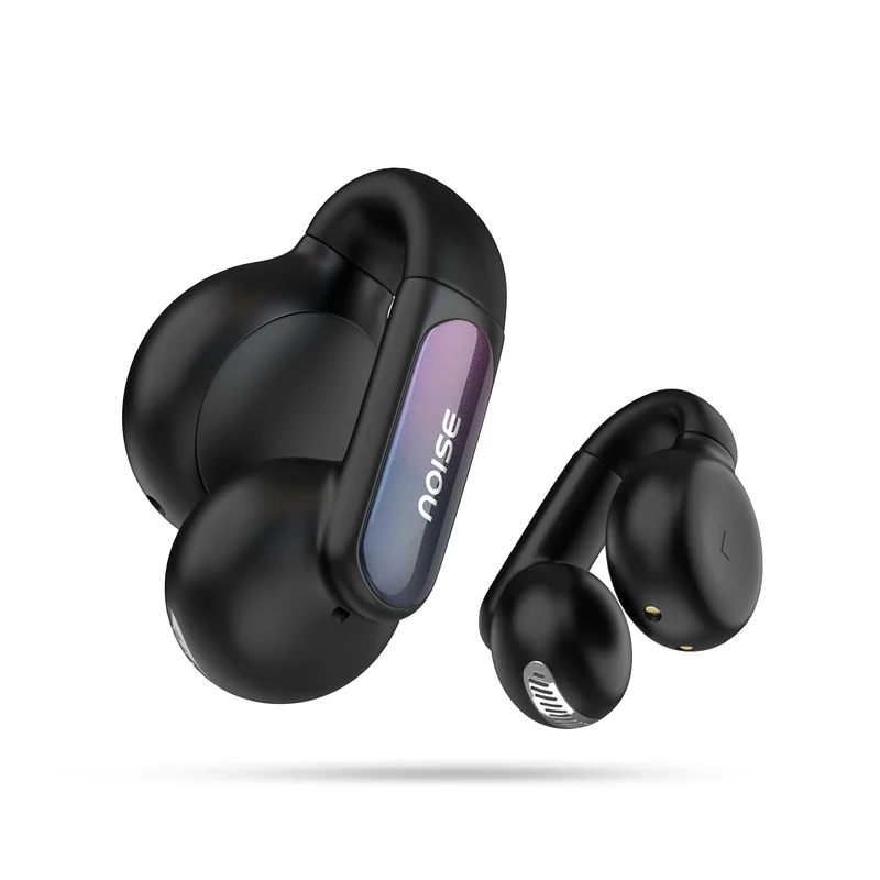 Noise Newly Launched Air Clips 2 Wireless Open Ear Earbuds with Clip Design, AirWave™ Technology,Up-to 40H Playtime, Dual Device Pairing, ENC,12mm Driver,BTv5.3 (Frost Black)
