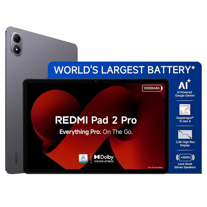 REDMI Pad 2 Pro 12.1 inch with Wi-Fi Gaming Qualcomm Snapdragon 7s Gen 4 Tablet