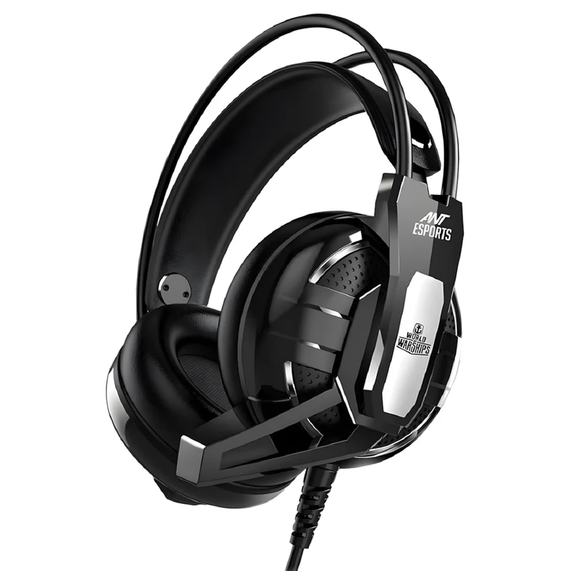 Ant Esports H520W Smartchoice Gaming Headset with Mic, Wired 3.5mm Over-Ear, 50mm Bass Drivers, Noise Isolating, Lightweight Comfort, Multi-Platform (PC/PS4/Xbox/Switch/Mobile), Black