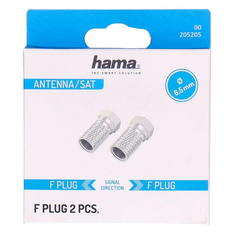 Hama 00205205 Koaxialstecker F-Typ 2 Stück(e)