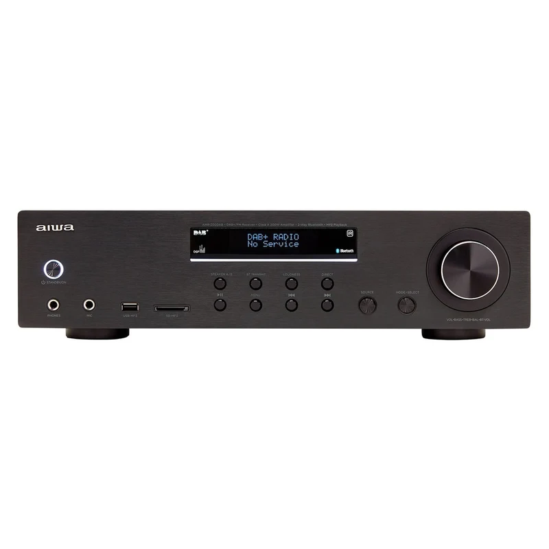 Aiwa AMR-200DAB BK Vollverstärker 200W, BT, USB Schwarz
