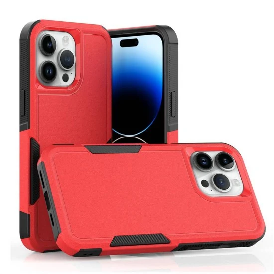 Traveler Hybrid Case For iPhone 16 Pro Max (red)