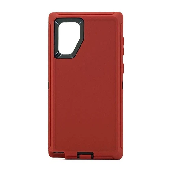 Defender Case w/ Clip For Samsung Note 10 Plus (red)