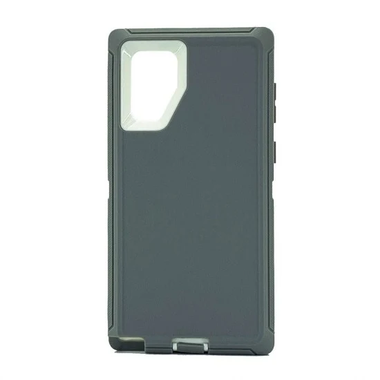 Defender Case w/ Clip For Samsung Note 10 Plus (grey+white)