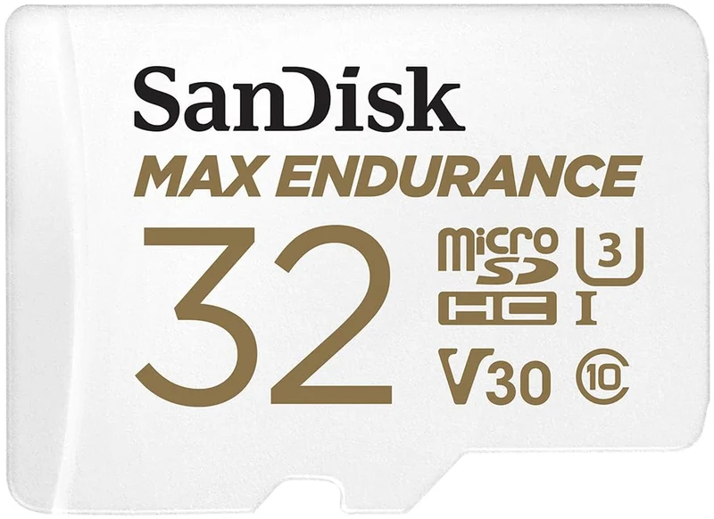 SanDisk 32GB MAX Endurance microSDHC™ Card with Adapter for 4K Video on Dashcams and Video Surveillance Cameras