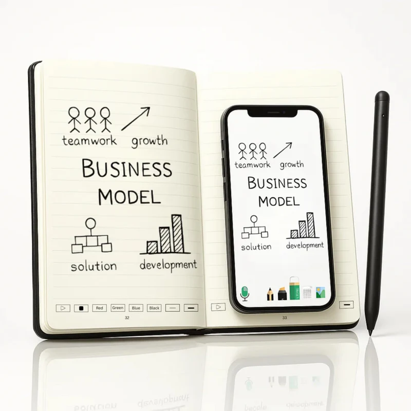 SyncPen Digital Notebook Pen Set – Bluetooth, OCR, Audio Recording & Free Cloud Storage | Perfect for Notes & Drawing | iOS & Android Compatible