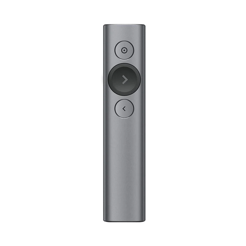 Logitech Spotlight Presentation Remote - Universal Wireless Presentation Clicker with Laser Pointer, Advanced Digital Highlighting, Bluetooth, 30 m Range and Quick Charging - Slate (Without Receiver)